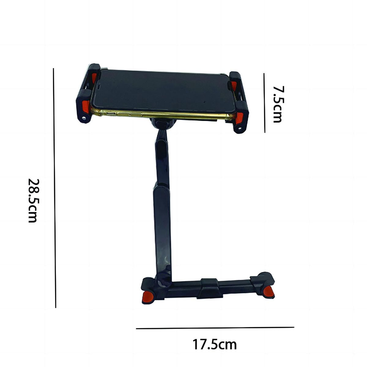 Car Mount Adjustable Clip Car Rear Pillow Phone Holder Red