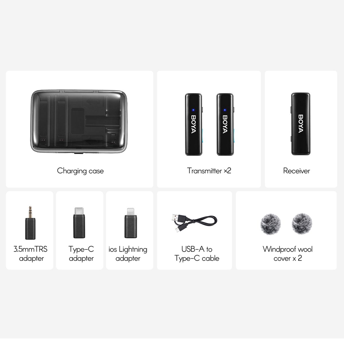 BOYALINK 2.4GHz Wireless Lavalier Microphone System