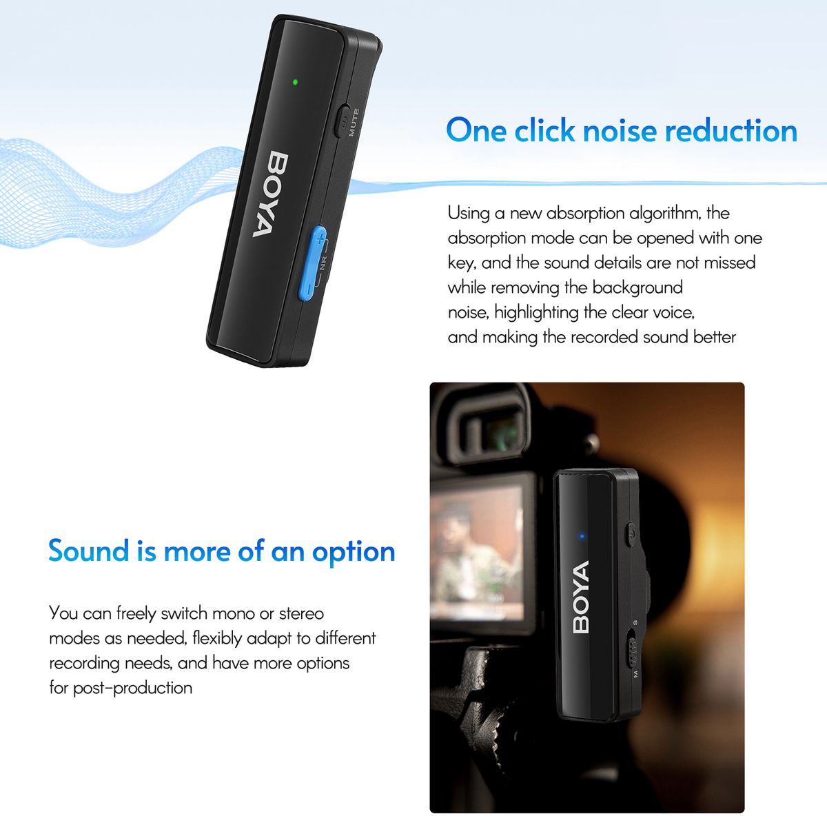 BOYALINK 2.4GHz Wireless Lavalier Microphone System