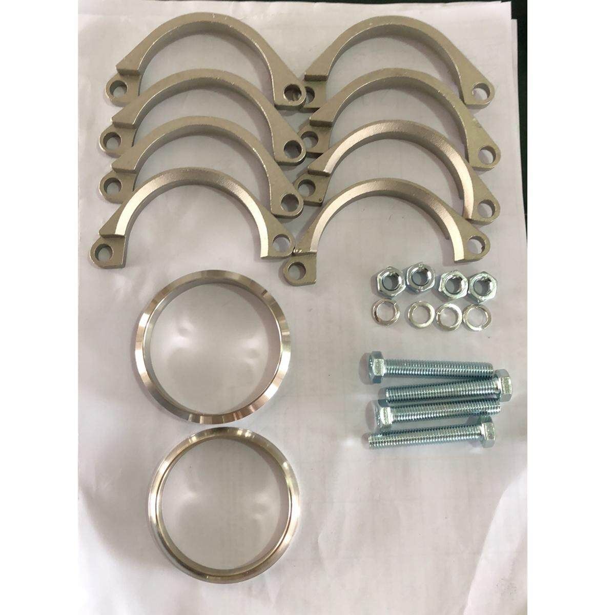 For BMW E46 Exhaust Flange Muffler Back Box Repair Set Rusted Flange Clamp