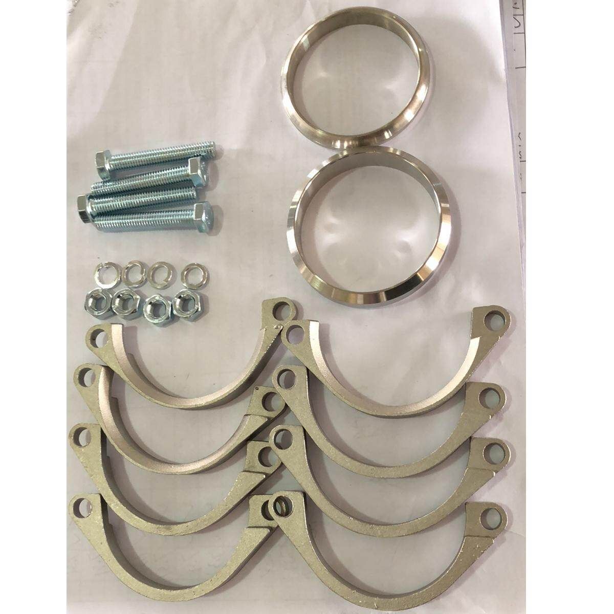 For BMW E46 Exhaust Flange Muffler Back Box Repair Set Rusted Flange Clamp