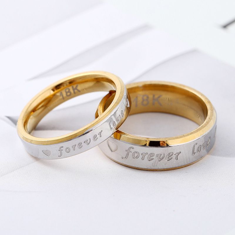 Forever Love Couple Ring Promise Ring 1+1 Men's And Women's Sizes Available