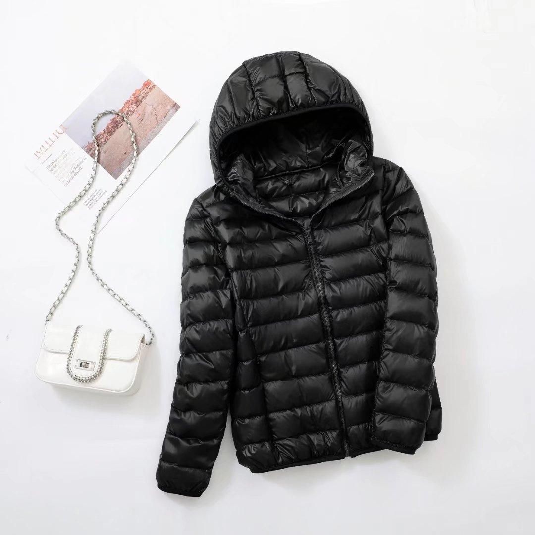 Fat Plus Size Light and Thin Down Coat for Women Lightweight Short Mid to Old Age Fat mm200 Korean