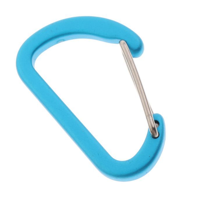 4mm Mini Aluminum Alloy Carabiner Quickdraw For Frosted Light Blue