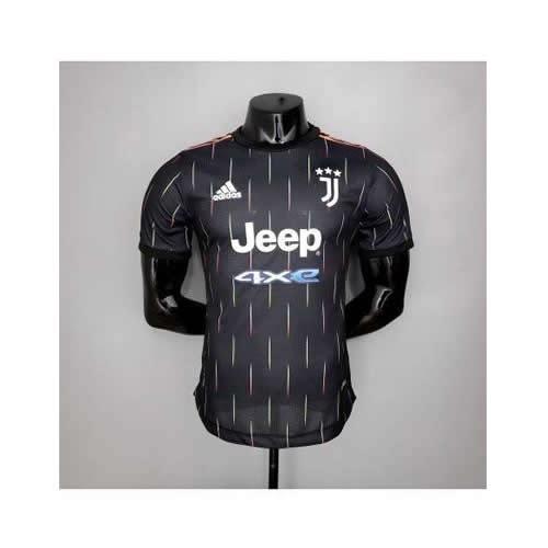 Men's Official Juventus Away Jersey Black Players Grade