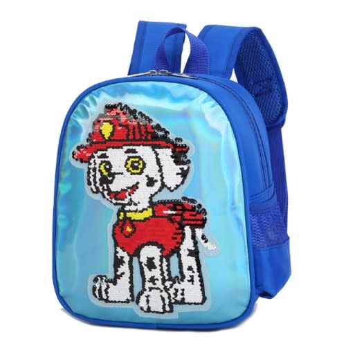 Paw Patrol Sequin Pvc Kids Kindergarten School Bag Backpack-12inches - S