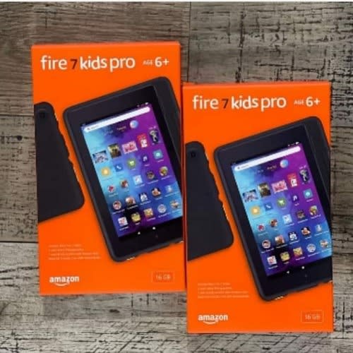 Fire 7 Kids Pro Tablet, 7", 16 Gb  20k+ Apps, Games, Books + Kid-friendly Case - Ages 6+,