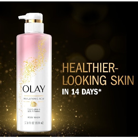 Body Wash With Hyaluronic Acid And Vitamin B3, Cleansing & Nourishing - 17.9 Fl Oz  - 530ml
