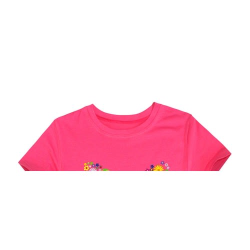 Butterfly Print  Girl Top  - Pink
