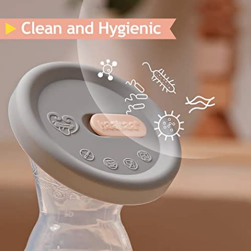 Manual Breastfeeding Pump - 4oz - 100ml+ Lid Food Grade Silicone