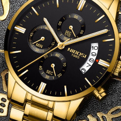 Nibosi Watches For Men - Gold Watch