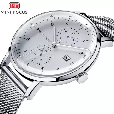 Minifocus Minimalistic Mesh Stainless Steel Watch