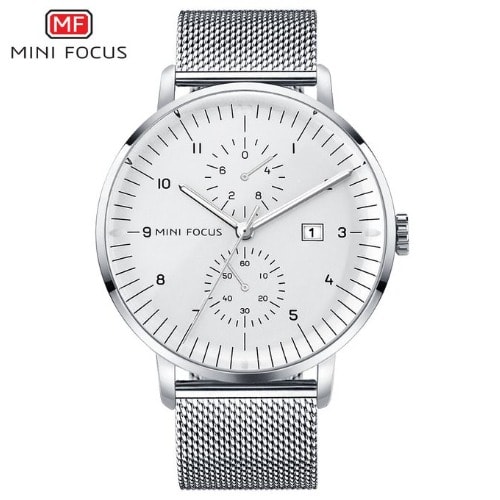 Minifocus Minimalistic Mesh Stainless Steel Watch