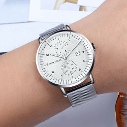 Minifocus Minimalistic Mesh Stainless Steel Watch