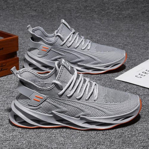 Men's Breathable Mesh Casual Shoe Sneakers- Grey