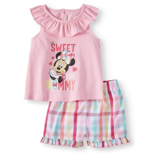 Minnie Mouse Baby Girls Tee & Shorts - 2 Pieces