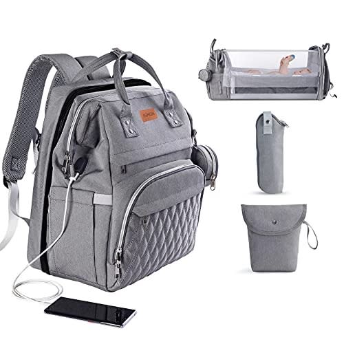 Foldable Baby Travel Diapers Bag With Bed- Crib -20L