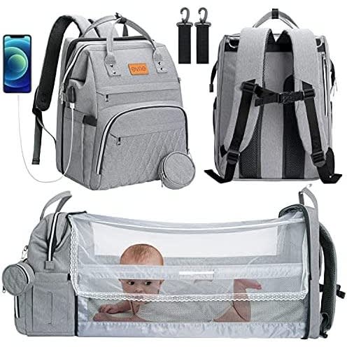 Foldable Baby Travel Diapers Bag With Bed- Crib -20L