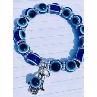 Blue Eyes + Classic Wood Stone Bracelet - 2 in 1
