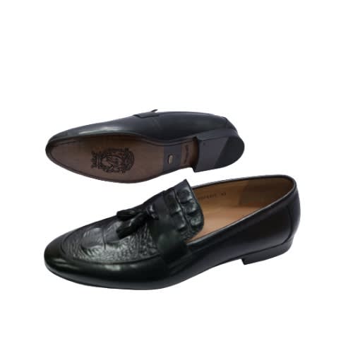 Croco Leather Loafers