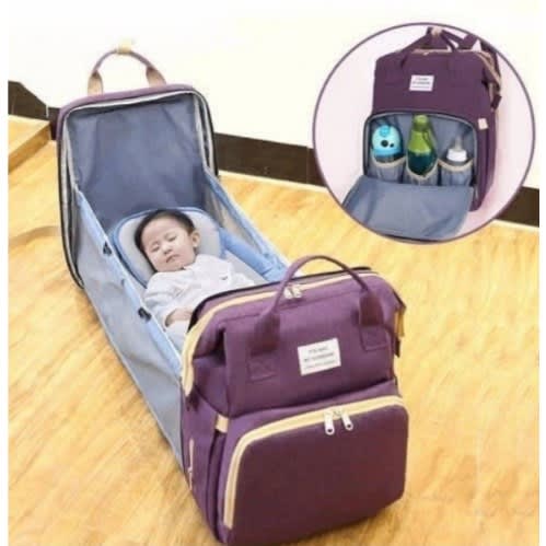 Diaper Backpack/bag With Baby Crib