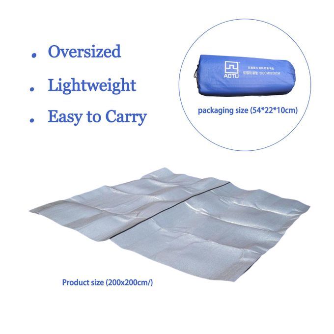 Aluminum Foil Insulation Foam Camping Blanket Compact Picnic Sleeping