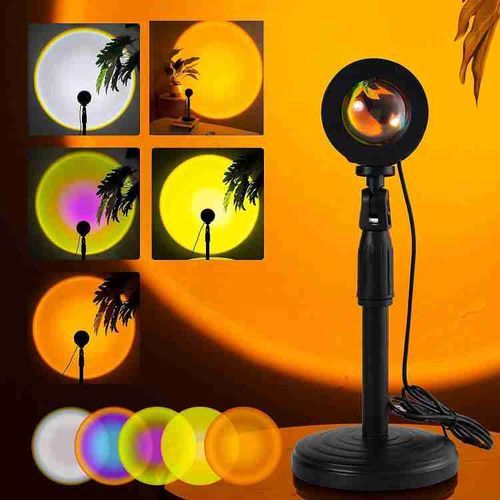 2022 USB Powered Remote Control 20-Color Sunset Lamp/Projector Lamp