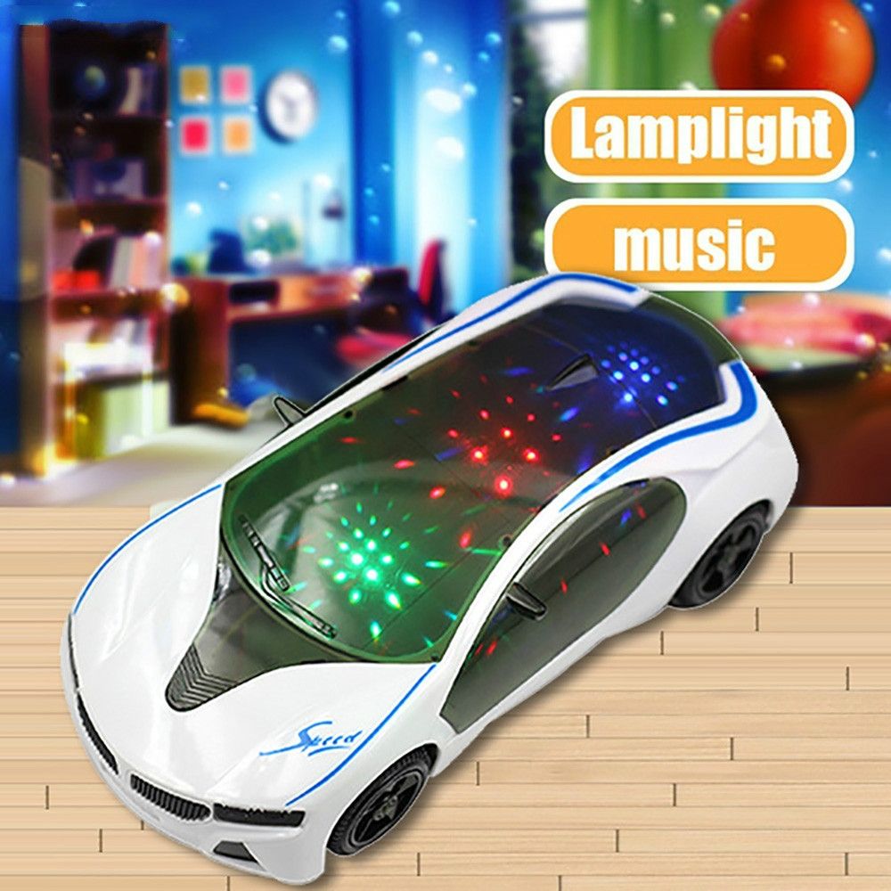 3D Supercar Style Electric Toy With Wheel Lights Music Singing Kids Boys Girls Gift Electric Universal()
