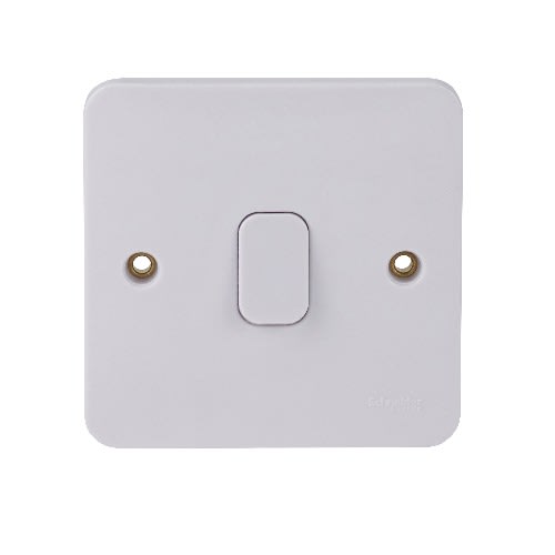 Lisse 2-pole Switch With Indicator Lamp - 1 Gang - 20ax - White -GGBL2011