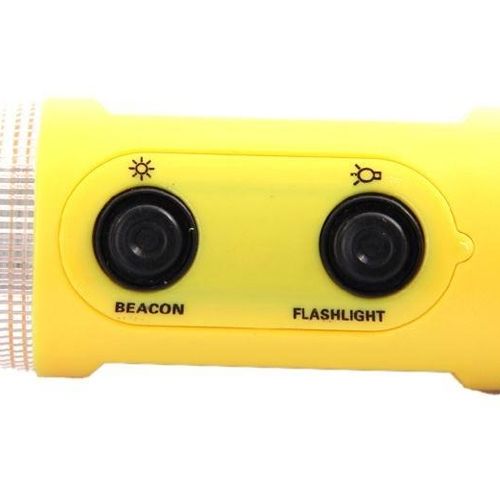 4 In 1 Multi Function Flashlight Alarm Emergency Hammer LED Flash Light For Auto-used(Yellow)