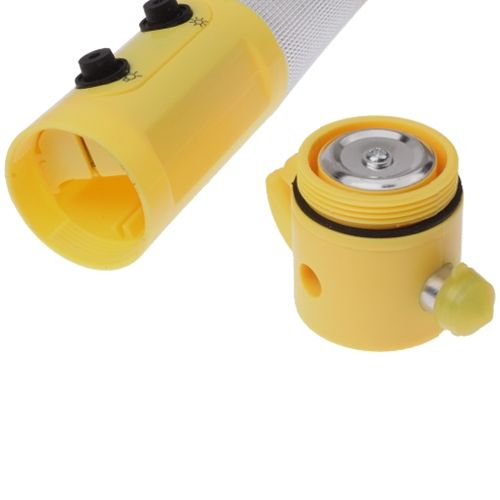 4 In 1 Multi Function Flashlight Alarm Emergency Hammer LED Flash Light For Auto-used(Yellow)