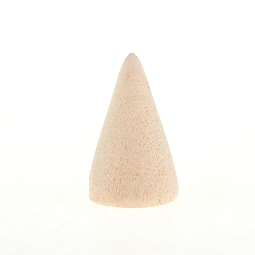 1.9/2.6/2.8/3cm Dia Wooden Cone Jewelry Display Stand Holder For
