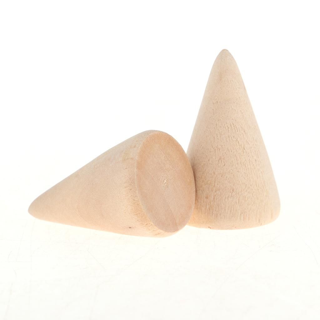 1.9/2.6/2.8/3cm Dia Wooden Cone Jewelry Display Stand Holder For