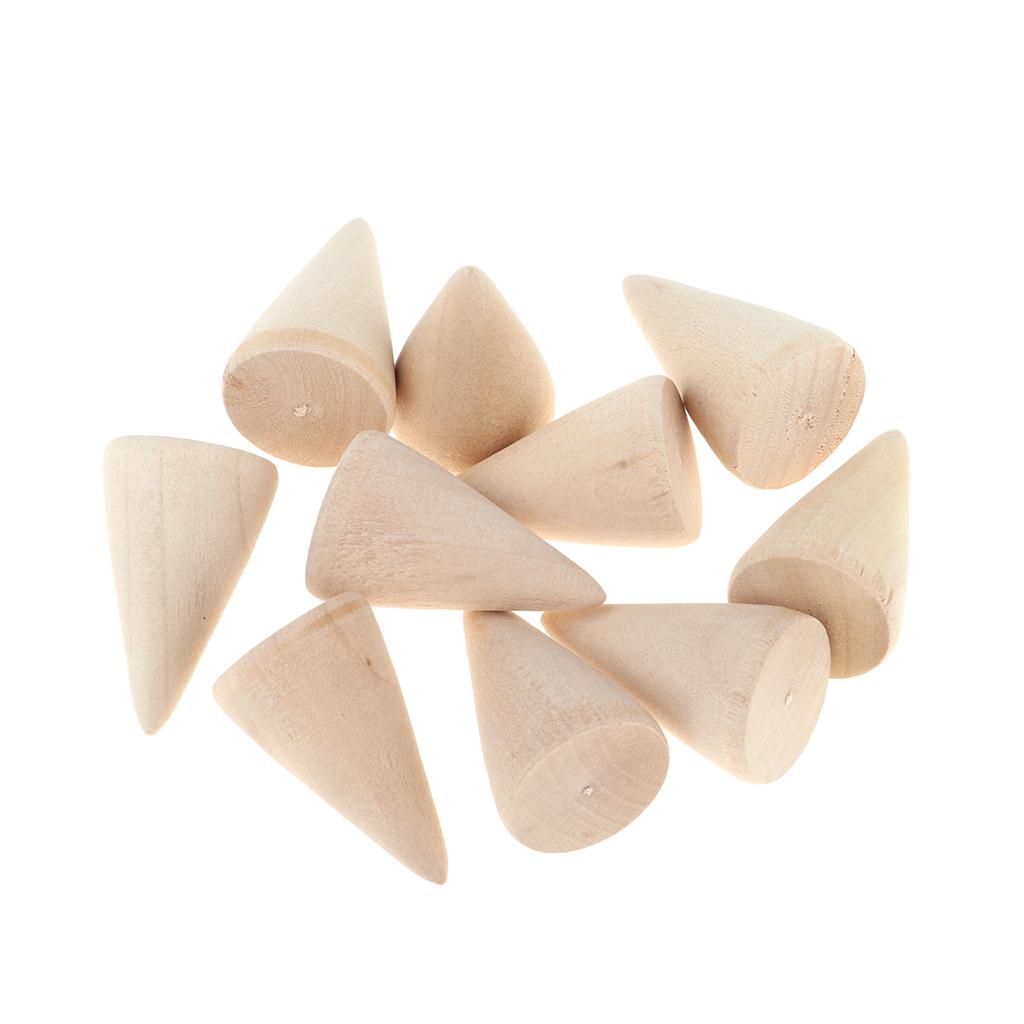 1.9/2.6/2.8/3cm Dia Wooden Cone Jewelry Display Stand Holder For