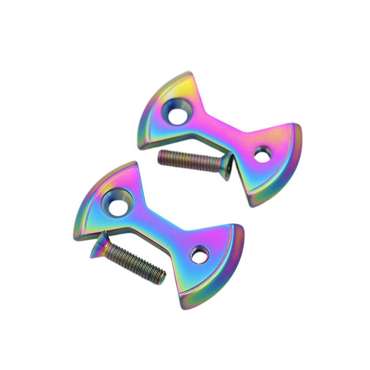 1 Set Titanium Bike Locking Pedal Bicycle Pedal Plate Bow Tie Shape for SpeedPlay Zero Light Action Screws Bolt, 3