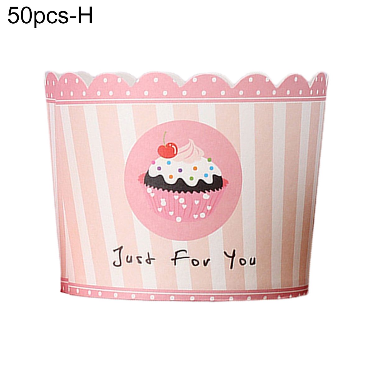 50Pcs Cake Liner   Decorative Wedding Muffin H