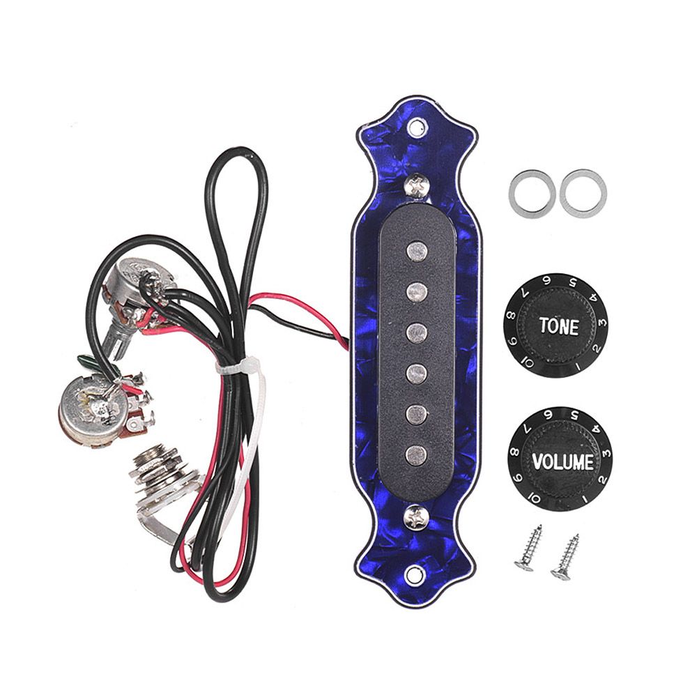 Blue Pearl Shell 6-String Sound Hole Magnetic Pickup With