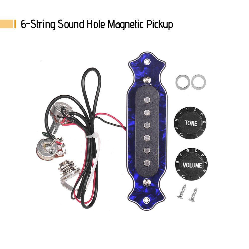 Blue Pearl Shell 6-String Sound Hole Magnetic Pickup With