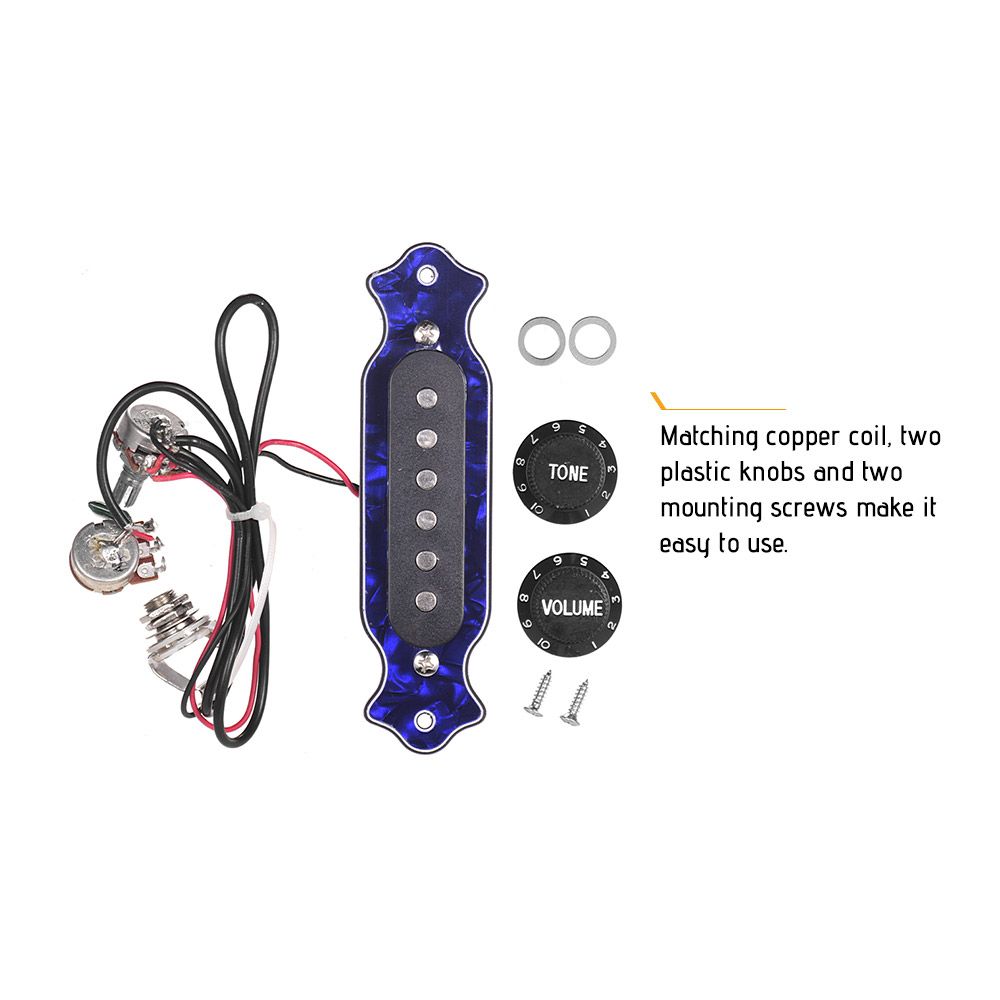 Blue Pearl Shell 6-String Sound Hole Magnetic Pickup With