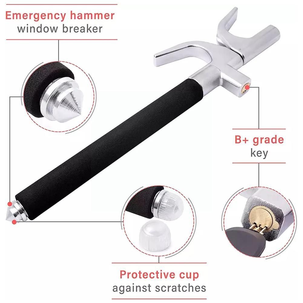Car Steering Wheel Lock U-shaped Anti-theft Lock For Truck Retractable Self- Safety Lock Window