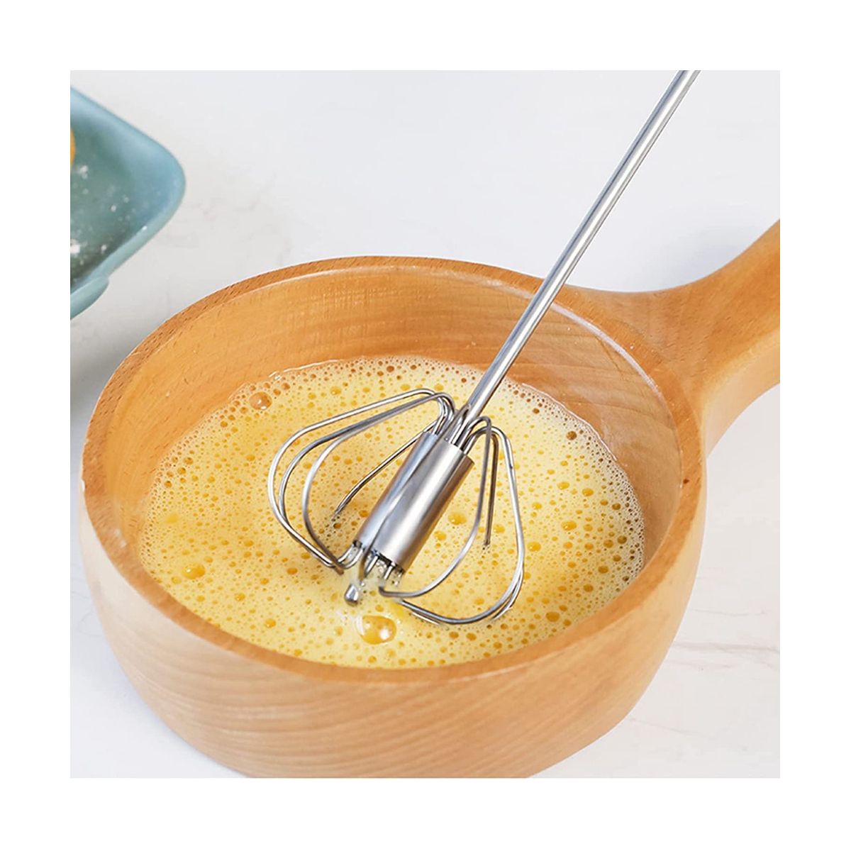 Stainless Steel Semi-Automatic Egg Whisk - 3PCS Hand Push