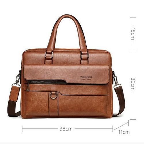 2021 New Brand Men's  Briefcase Bag Fashion Handbag Shoulder Bag Split Quality PU Leather Men Office Bags For 14 Inch Laptop Bag