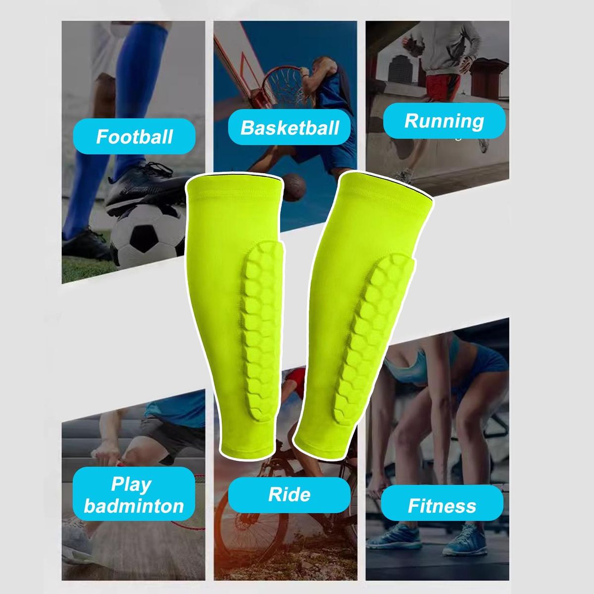 Scratch-resistant Shin Guards Advanced Soccer Shin Guards for Adults Green