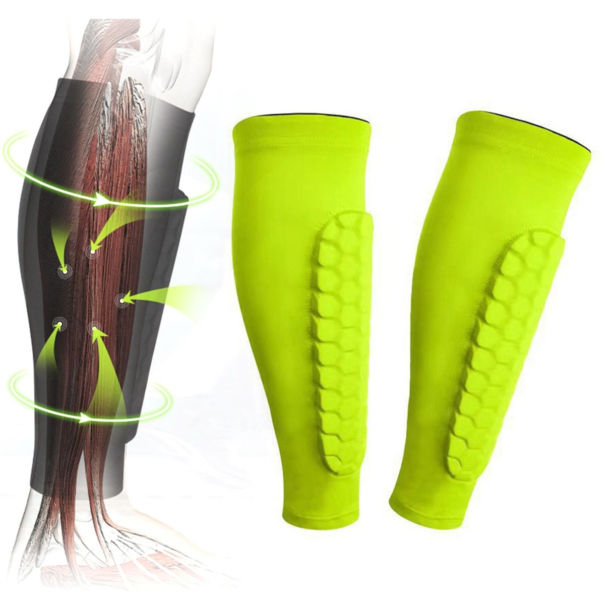 Scratch-resistant Shin Guards Advanced Soccer Shin Guards for Adults Green