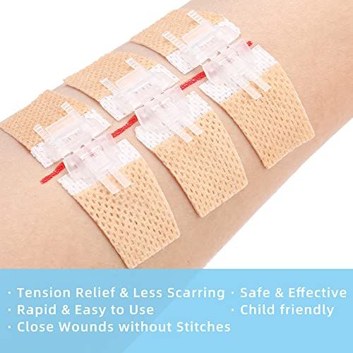 LotFancy Emergency Laceration Closures 4Count Surgical Sutur