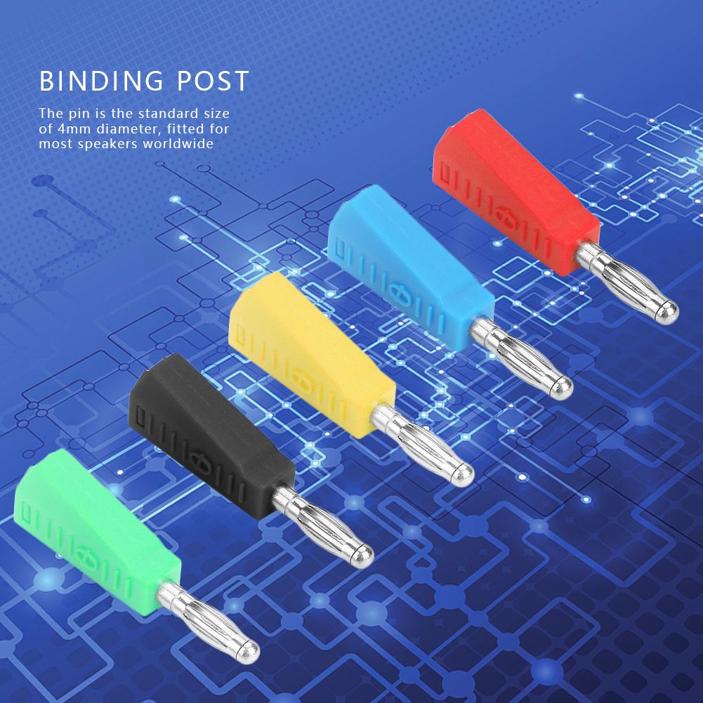 10pcs P3002 4mm Nickel Plated Speaker Banana Plug Connector