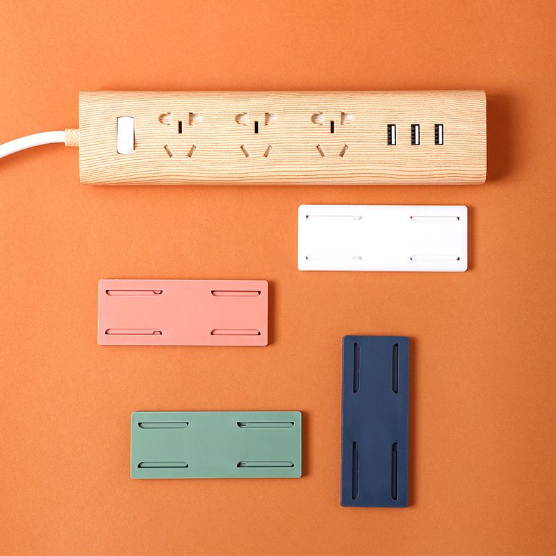 Plug-in Fixer Wall-mounted Socket Plug-in Row Storage Rack