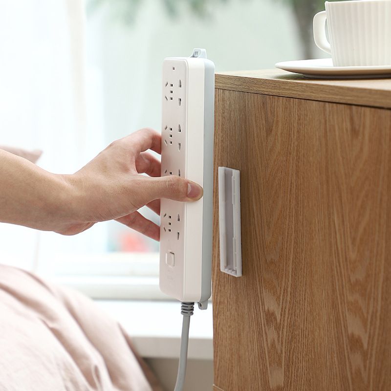 Plug-in Fixer Wall-mounted Socket Plug-in Row Storage Rack