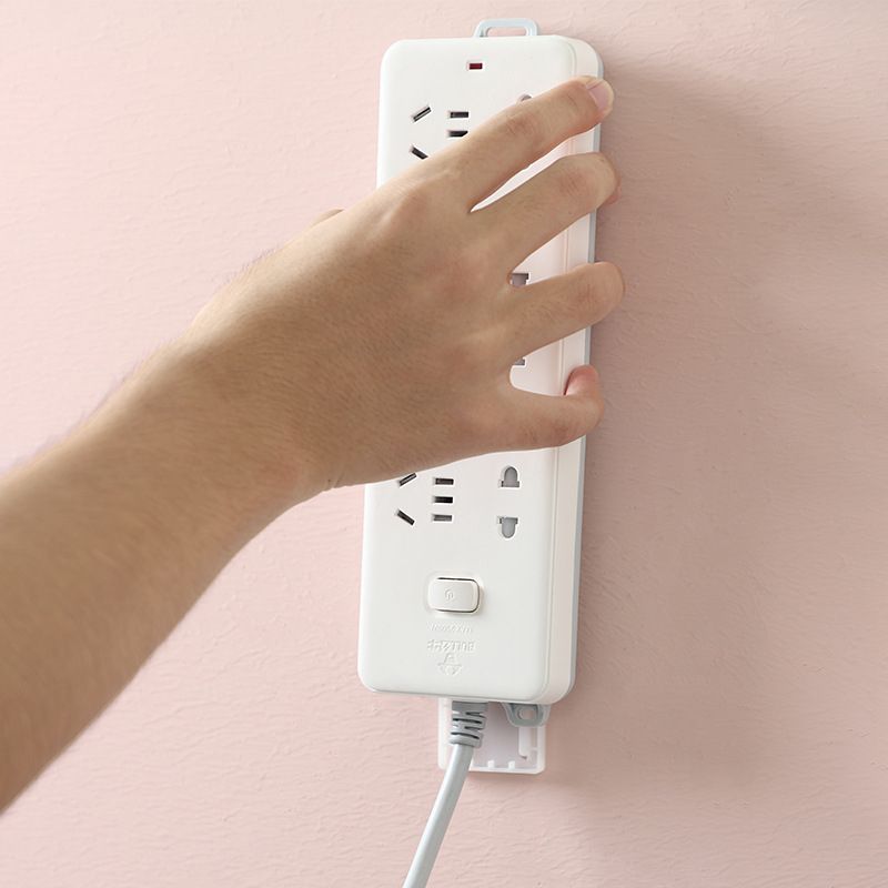 Plug-in Fixer Wall-mounted Socket Plug-in Row Storage Rack