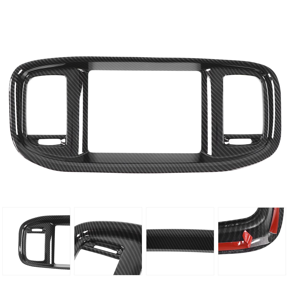 Carbon Fiber Style DVD Navigation Screen Frame Cover Trim